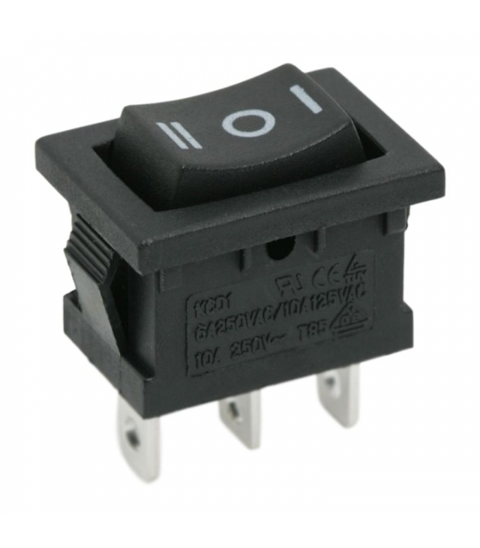 Interupator basculant 1 circuit 3 pini 6A 250V ON-OFF-ON cu retinere