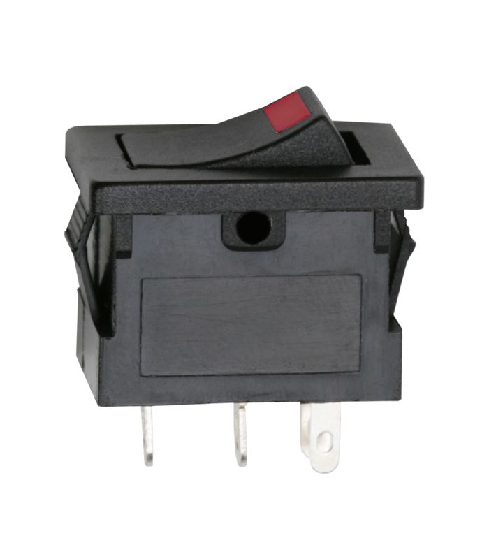 Interupator basculant 1 circuit 3 pini OFF-ON LED rosu 12V 15A cu retinere 2 Interupator basculant 1 circuit 3 pini OFF-ON LED rosu 12V 15A cu retinere