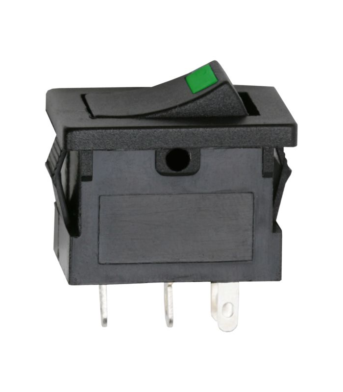 Interupator basculant 1 circuit 3 pini OFF-ON LED verde 12V 15A cu retinere 2 Interupator basculant 1 circuit 3 pini OFF-ON LED verde 12V 15A cu retinere