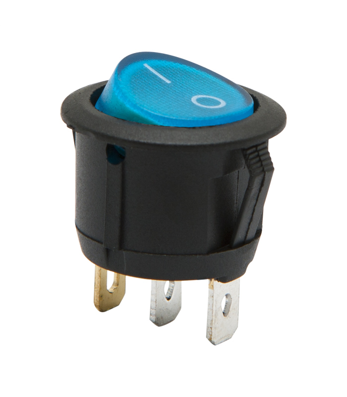 Interupator basculant 1 circuit 3 pini ON-OFF 6A-250V albastru