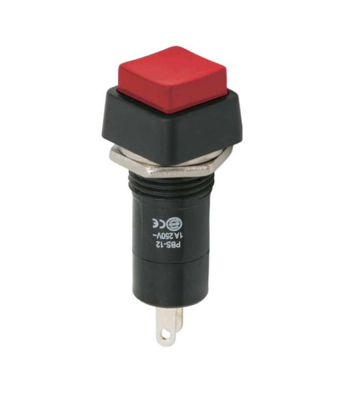 Intrerupator 1 circuit 1A 250V OFF-ON rosu cu retinere