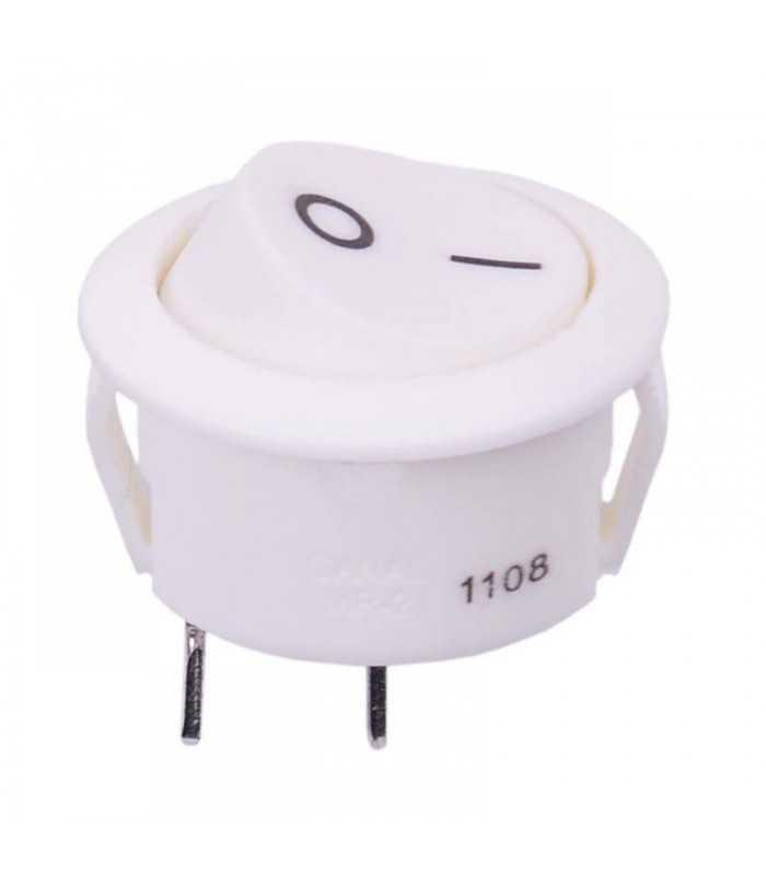 intrerupator 2 pini on off 6a 250v alb 18x10mm cu retinere 1