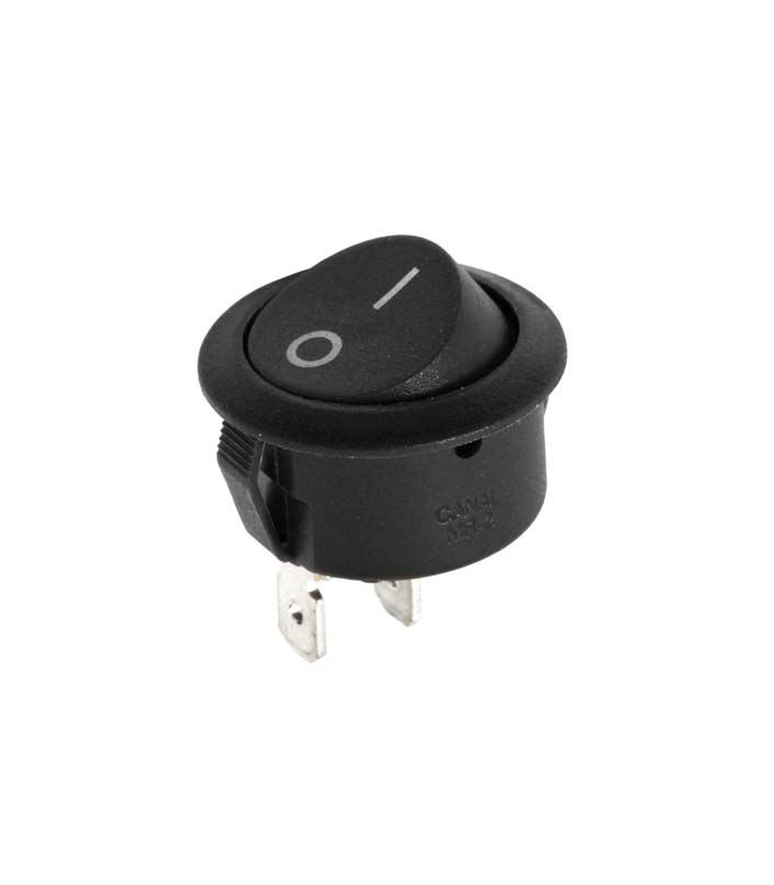 Intrerupator 2 pini ON-OFF 6A 250V negru 18x10mm cu retinere