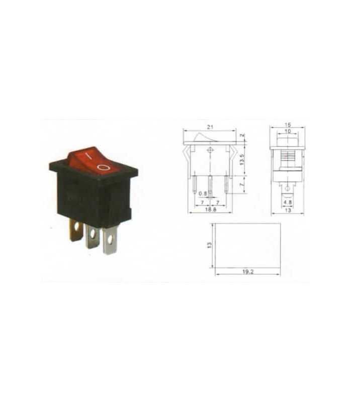 Intrerupator 4 poli 1 buton rosu ON-OFF 250V 6.5A cu retinere 3 intrerupator 4 poli 1 buton rosu on off 250v 6a 250v cu retinere 2