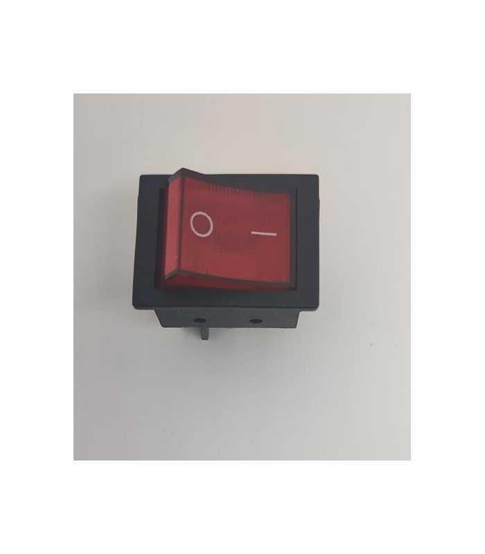 Intrerupator 4 Poli 250v 30a On Off 1 Buton Rosu Cu Retinere 25x35 Mm