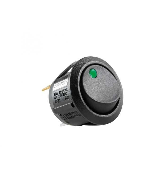 Intrerupator basculant bec verde ON-OFF 250V/6A incastrare 21mm HOME