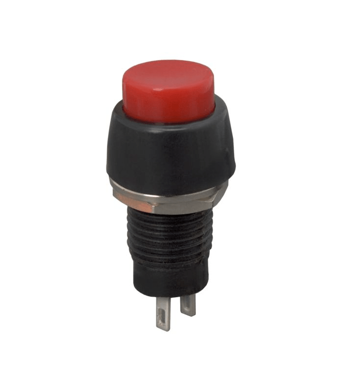 Intrerupator cu apasare 1 circuit 2A 250V OFF-ON rosu cu retinere 09068PI