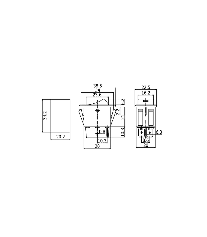 intrerupator cu bec pentru far auto asw 17 on off 4 pini 12v 35a cu retinere 1