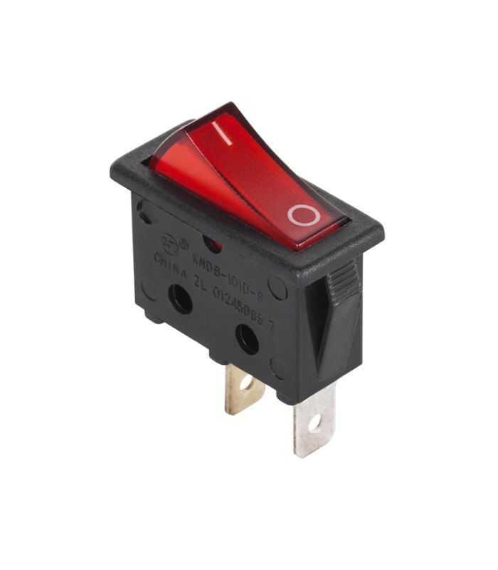 Intrerupator cu retinere 2 pini 16A 250V ON-OFF rosu