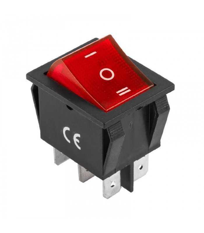 Intrerupator ON-OFF-ON cu retinere 6 pini IRS-203-1C 16A 250VAC 21.7x28.5mm