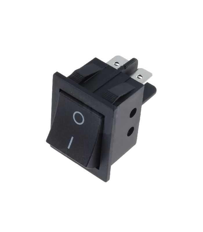 Intrerupator ROCKER DPST 4 pini 2 pozitii OFF-ON 15A 250VAC cu retinere negru Ninigi RS2013C3BK