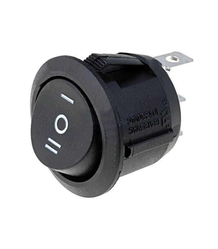Intrerupator ROCKER SP3T ON-OFF-ON 10A 250VAC Pozitii 3 cu retinere 50mOhm SCI R13-112D-BB-7D