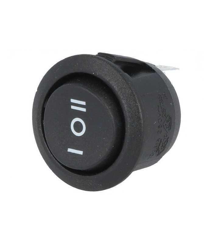 Intrerupator ROCKER SP3T (ON)-OFF-(ON) 10A 250VAC Pozitii 3 fara retinere 50mOhm SCI R13-112I-BB-7D