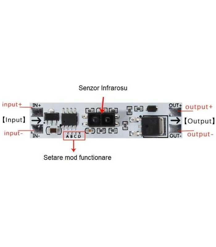 Intrerupator Variator Touch Less Fara Atingere 5v 24v 5a