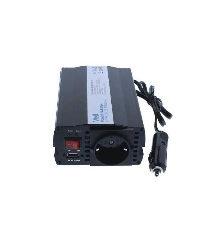 invertor de tensiune 12v 230v 150w si usb 5v 500ma well 1