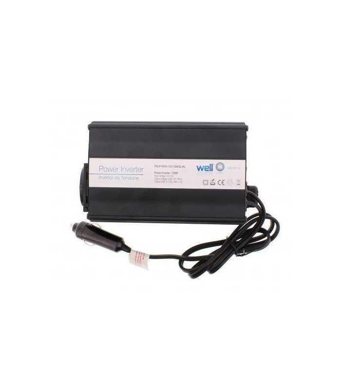 invertor de tensiune 12v 230v 150w si usb 5v 500ma well 3