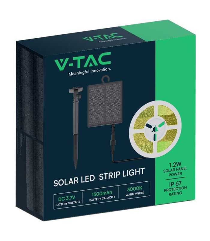 Kit Banda Led 3000k Incarcare Solara Ip67 V Tac Sku 23044