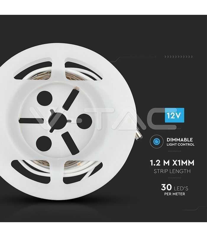 kit banda led cu senzor de miscare pentru iluminat pat 3000k double 2m 260lm ip20 v tac 2