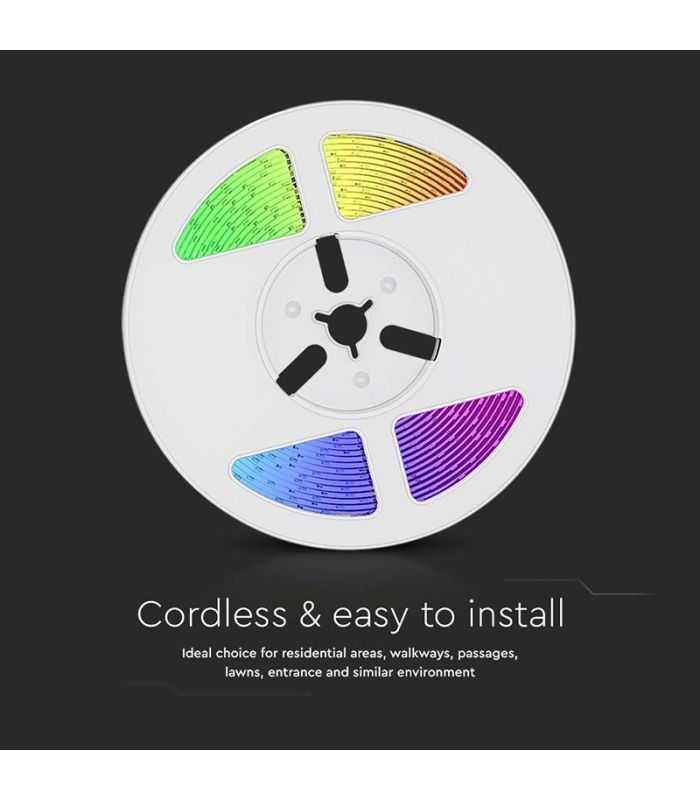 Kit Banda Led Rgb Incarcare Solara Ip67 V Tac Sku 23046