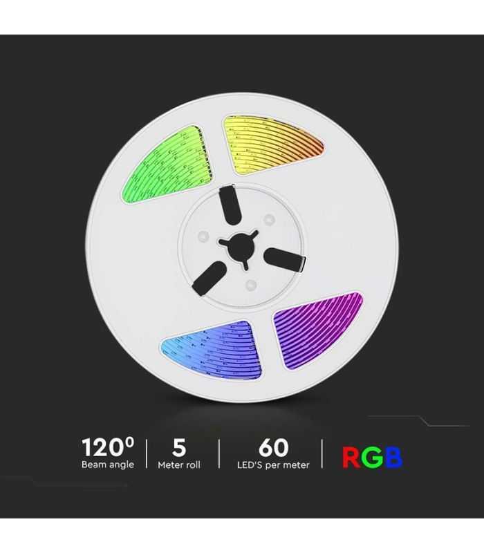 Kit Banda Led Rgb Incarcare Solara Ip67 V Tac Sku 23046