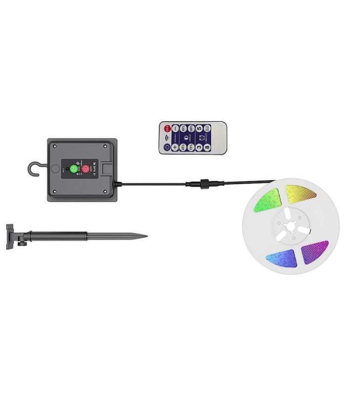 Kit banda LED RGB incarcare solara IP67 V-tac SKU-23046