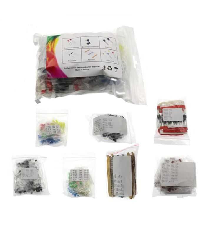 Kit electronic DIODE LED 5mm 3mm Condensatoare Rezistente si Tranzistoare