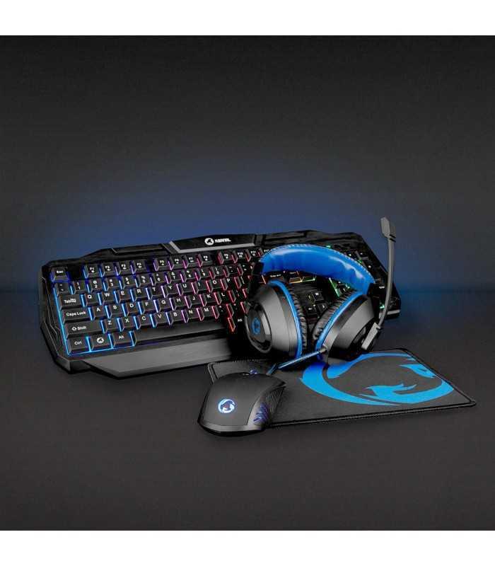 kit gaming cu fir 4 in 1 tastatura casti mouse mousepad nedis 7