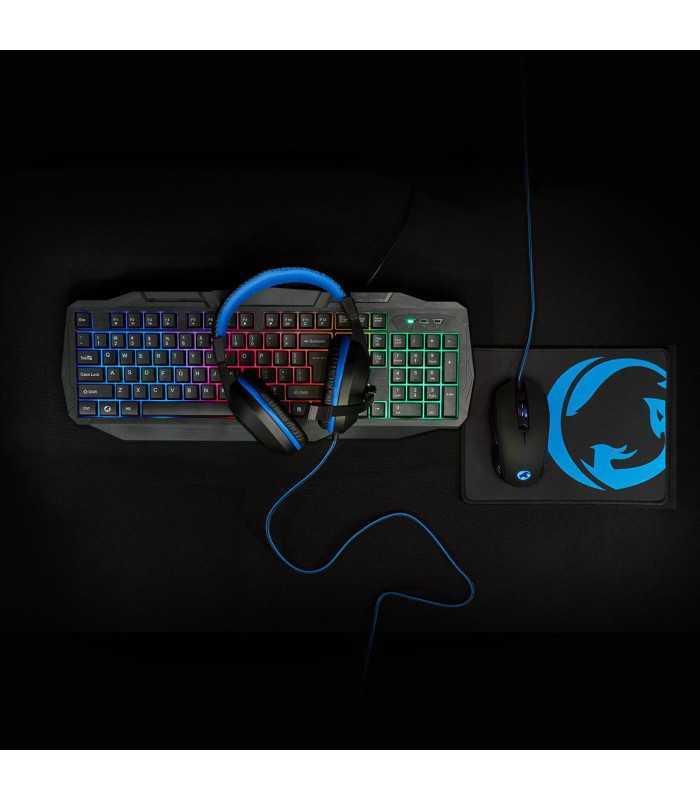 kit gaming cu fir 4 in 1 tastatura casti mouse mousepad nedis 8