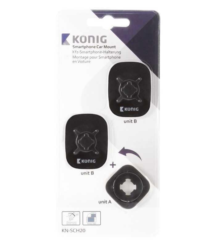 kit suport negru montare telefon universal konig 2