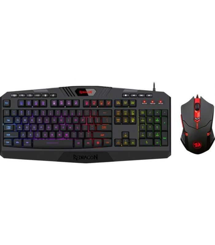kit tastatura si mouse redragon s101 negru 1