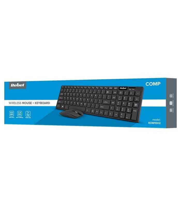 Kit Tastatura Si Mouse Wireless Ws300 Rebel Kom1002
