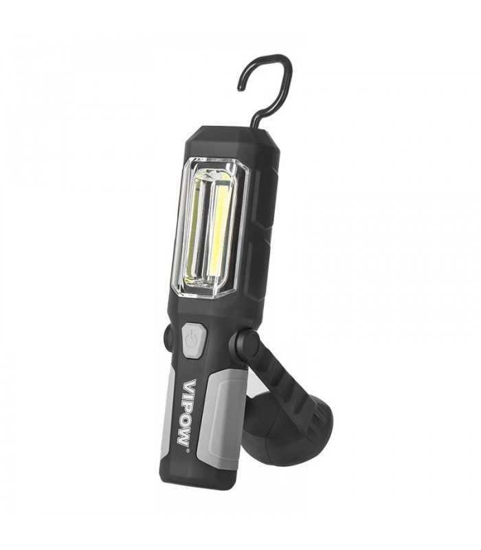 lampa atelier led 250lm cob smd acumulator alimentare retea sau la 12v auto vipow 2