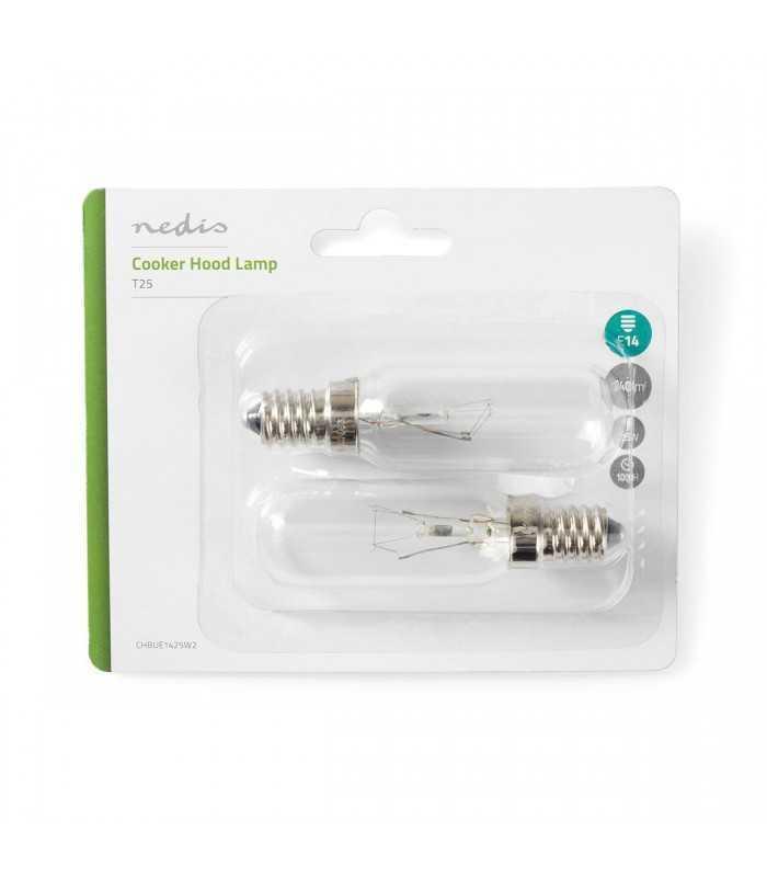 Lampa bec incandescent pentru cuptor de gatit E14 25W 2buc/set Nedis