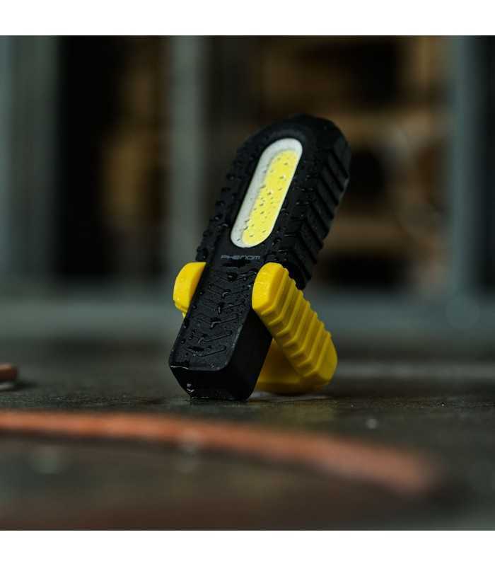 lampa de lucru cob led 2in1 cu acumulator 5w 3w 350 120lm 35 ore phenom 8