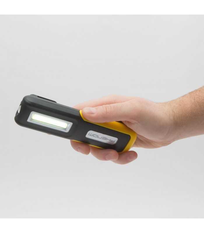 lampa de lucru cu cob led cu acumulator li ion micro usb 40 150lm 15x4x25cm phenom 3