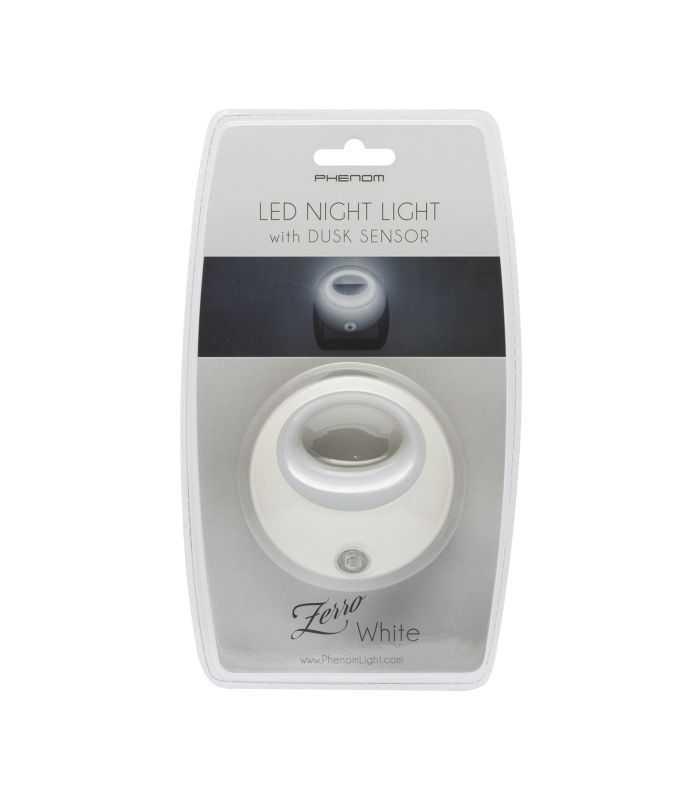 Lampa De Veghe Cu Led Si Senzor De Lumina Alba 1 Led 1w Diametru 8 Cm Phenom 20275wh