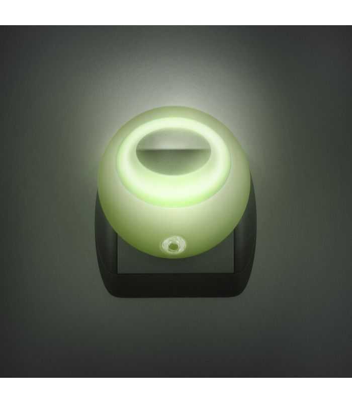 Lampa de veghe cu LED si senzor de lumina verde diametru 8 cm 1 LED 1W PHENOM 20275GR 3 Lampa de veghe cu LED si senzor de lumina verde diametru 8 cm 1 LED 1W PHENOM 20275GR