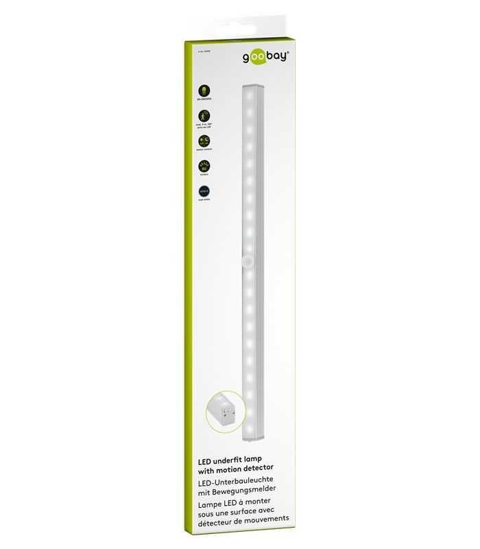 Lampa Led Alb Rece 6500k 160lm 22w Cu Detector De Miscare Intrerupator 6x Aaa 55498 Goobay