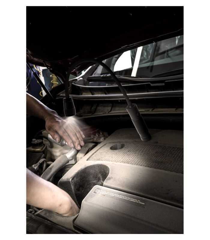 lampa led de lucru 3w 6500k lumina zoom 140lm 70m aluminiu magnet ipx4 3x aaa 515x30mm goobay 2