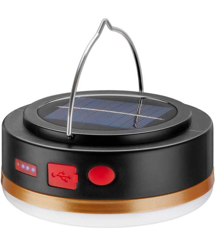 Lampa Solara De Camping Cu Led Acumulator 18650 Si Telecomanda Ir Goobay 60344