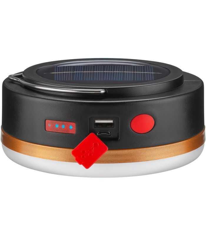 Lampa Solara De Camping Cu Led Acumulator 18650 Si Telecomanda Ir Goobay 60344