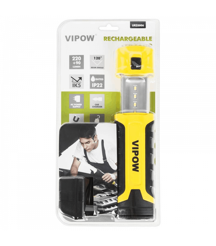 lanterna atelier led incarcare retea si auto vipow 4