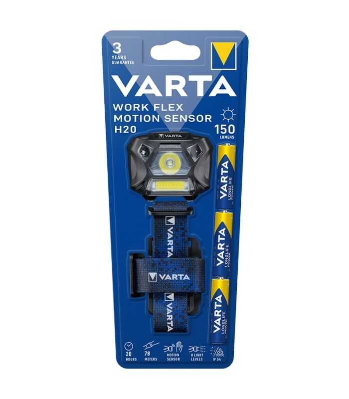 Lanterna Cap Led Varta Work Flex Motion Sensor H20 18648 3x Aaa Longlife Power