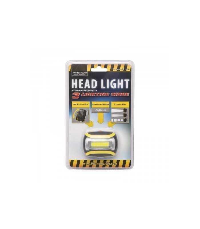 lanterna cu fixare pe cap pentru ciclism cu cob led phenom 3