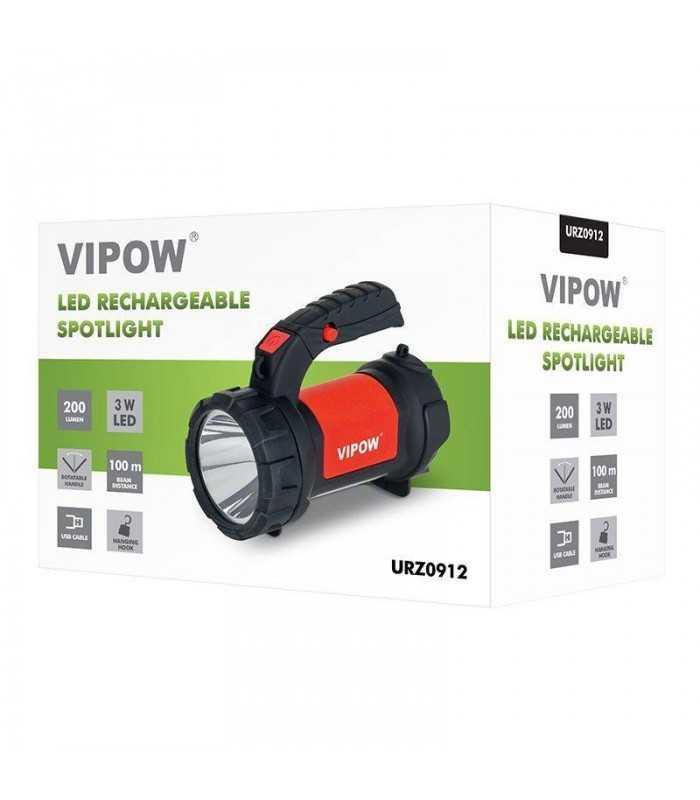 lanterna cu incarcare 3w 3w led vipow 4
