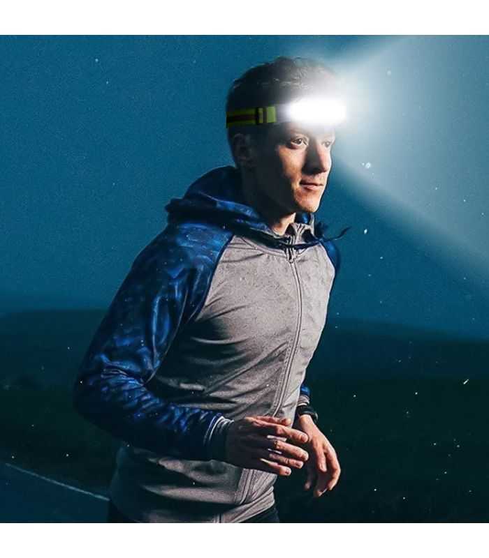 Lanterna Frontala Cu Control Gestual Led Cob Rosu Alb Acumulator Li Ion 800mah 350lm Ip54 Phenom 18583