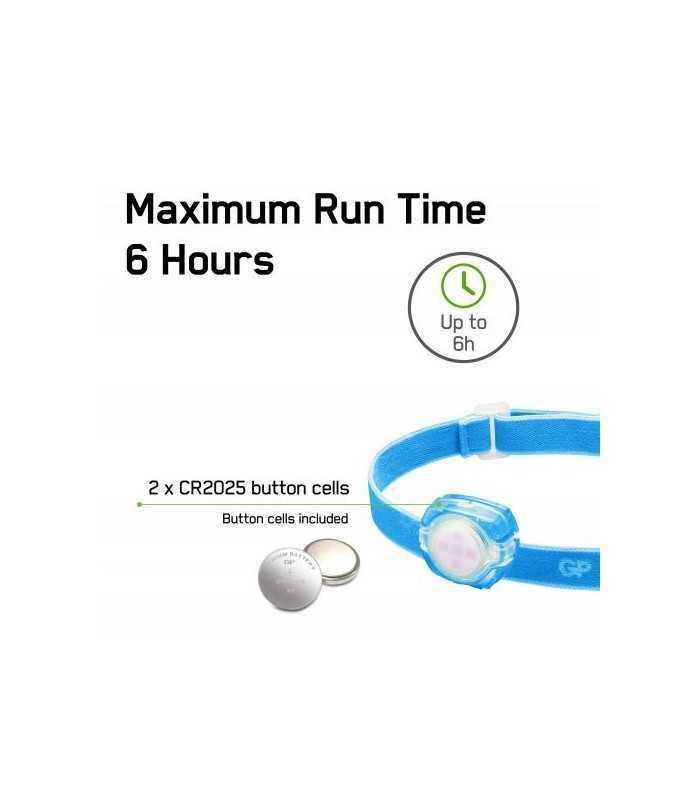 lanterna frontala led gp ch31 albastru 40lm 2x cr2025 1