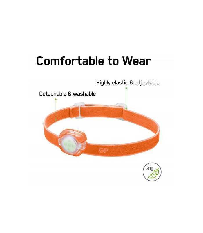 Lanterna frontala LED GP CH31 portocaliu 40lm 2x CR2025