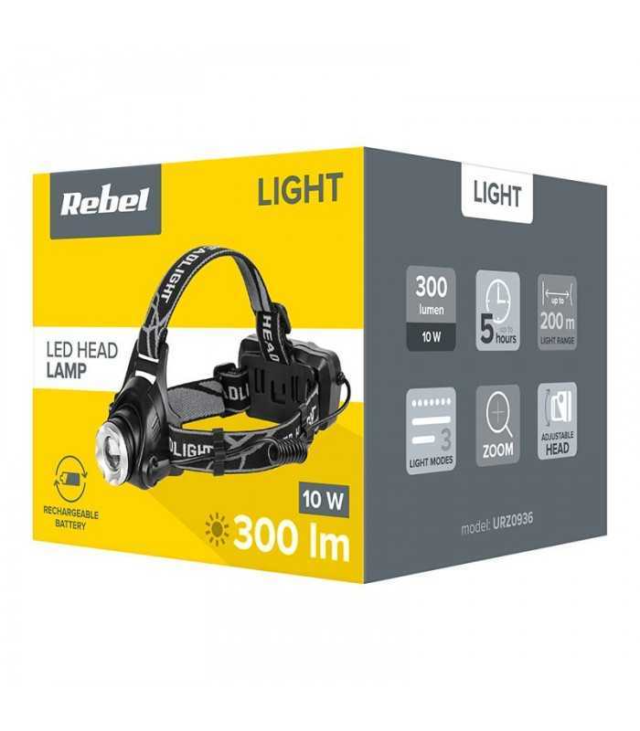lanterna frunte cu acumulator 10w rebel 3