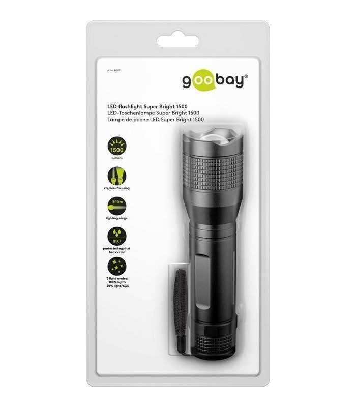 Lanterna LED 20W 1500lm neagra Goobay 7 lanterna led 20w 1500lm neagra goobay 3